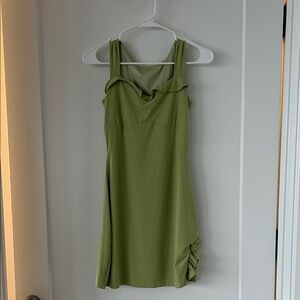 Elegant Green Sleeveless Dress
